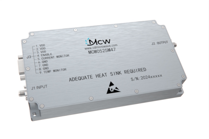 500MHz to 2500MHz multi-octave high power Broadband Amplifier 48 dB Gain 50 Watt