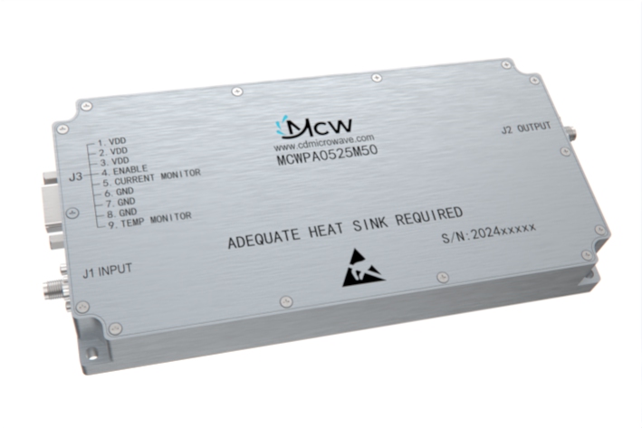 0.5GHz to 2.5GHz multi-octave high power Broadband Amplifier 50 dB Gain 100 Watt