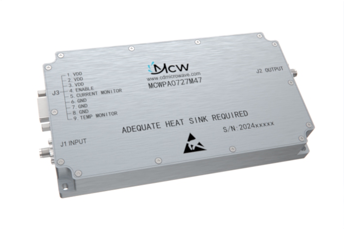 700MHz to 2700MHz multi-octave high power Broadband Amplifier 47 dB Gain 50 Watt