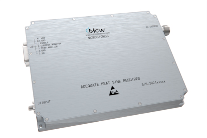 800MHz to 1000MHz multi-octave high power Broadband Amplifier 53 dB Gain 200 Watt