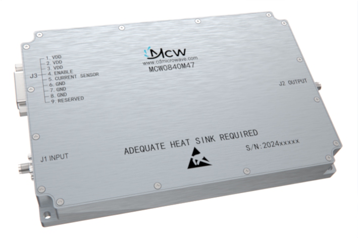 800MHz to 4000MHz multi-octave high power Broadband Amplifier 47 dB Gain 50 Watt