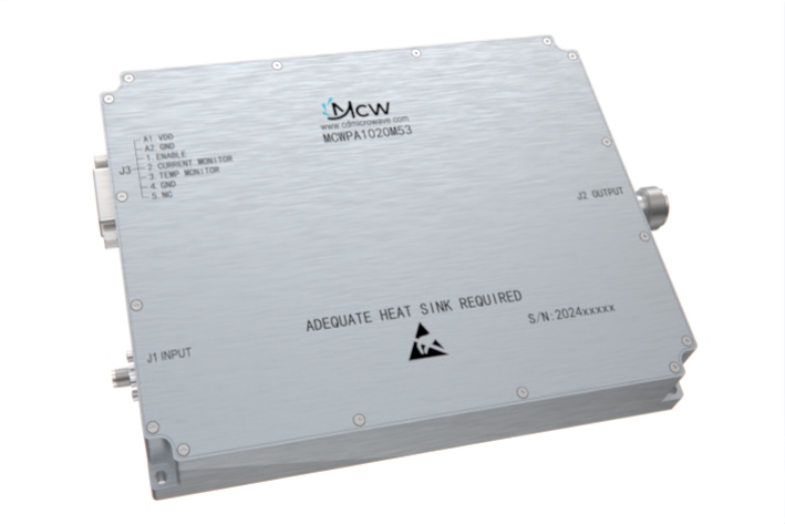 1000MHz to 2000MHz multi-octave high power Broadband Amplifier 53 dB Gain 200 Watt