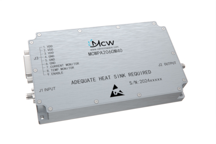 2000MHz to 6000MHz multi-octave high power Broadband Amplifier 40 dB Gain 10 Watt